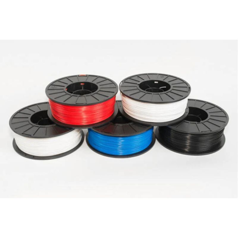 Red, White, Blue, Black and Clear Filament Spools