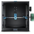 3D printer enclosure with a spool of filament on a white background